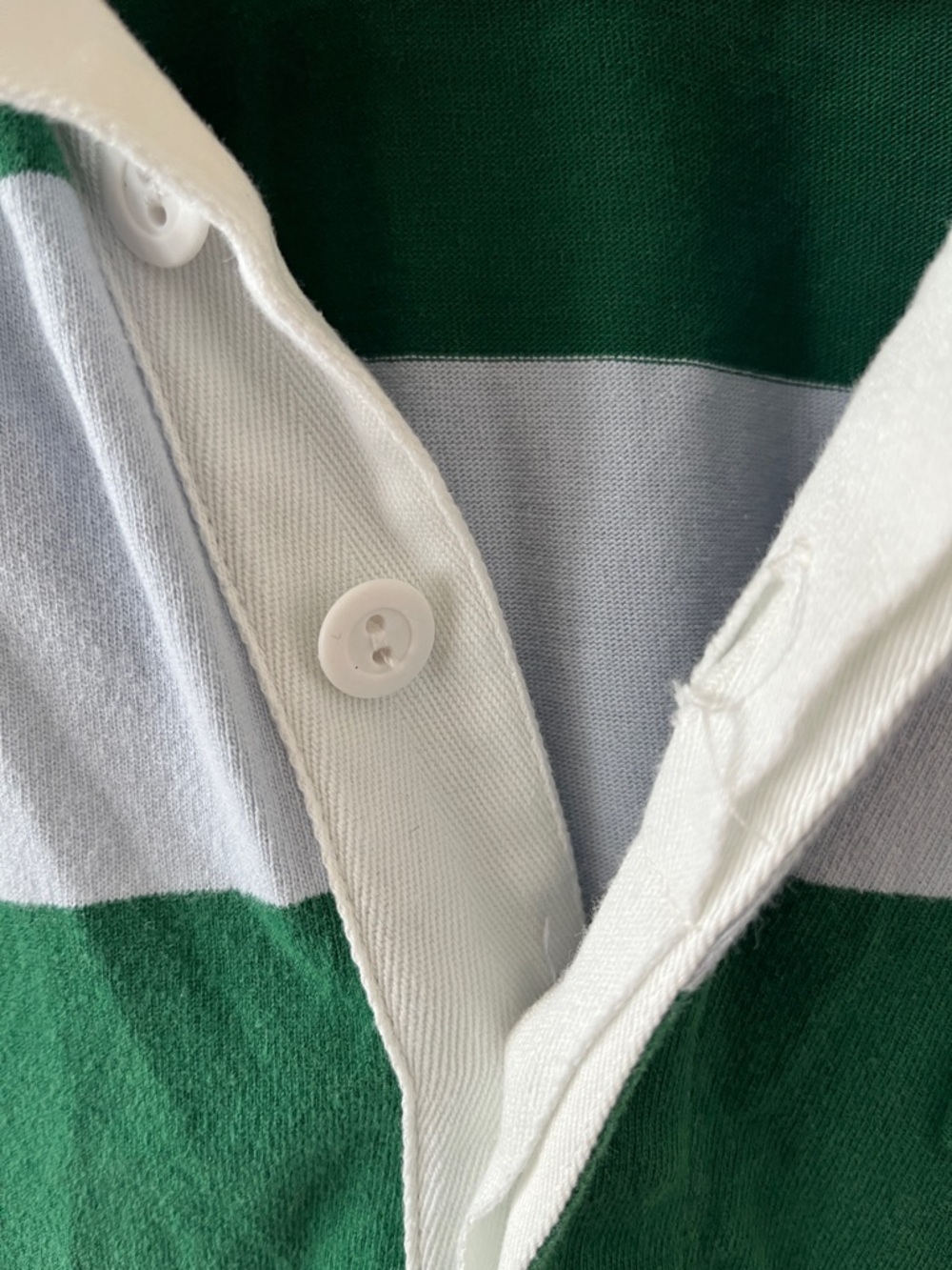 J. Crew Green and Light Blue Striped Rugby Polo Dress/Tunic - Picture 2 of 6